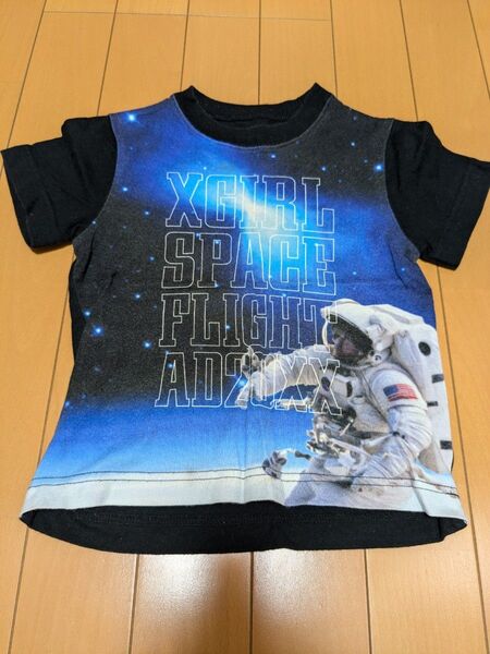 【X-girl first stage】4T(100size)宇宙探索Tシャツ