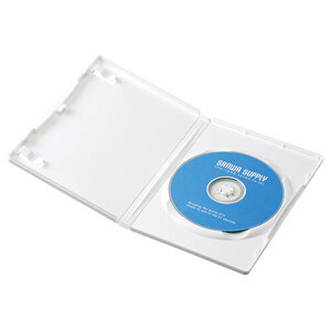 DVDトールケース 1枚収納 10枚セット ホワイト 一般的なセルDVDと同じ厚さ14mm サンワサプライ DVD-TN1-10WN 送料無料 新品