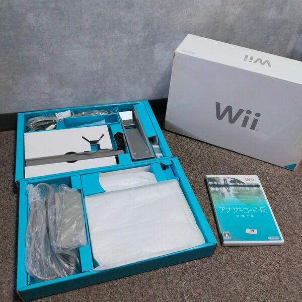 動作確認済　箱入り　Wii本体　アナザーコード　ソフト Nintendo 任天堂 ニンテンドー 白 シロ