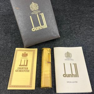 dunhill ダンヒル ガスライター ライター ローラー ゴールドカラー ガス 箱付き 喫煙具 着火未確認 240601 ◎インボイス対応可◎