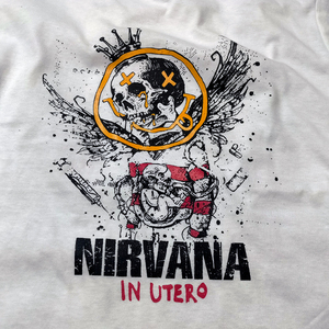 送料無料【NIRVANA】ニルヴァーナ / IN UTERO / ホワイト★選べる5サイズ/S M L XL 2XL/ヘビーウェイト 5.6オンス