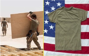  вооруженные силы США оригинал 2016~ T- рубашка койот XS Moisture Wicking TS685x