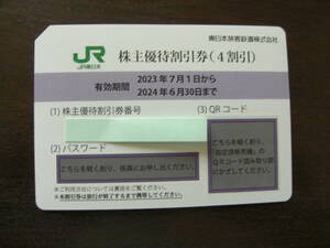 NO2 JR East Japan stockholder hospitality discount ticket 1 sheets 2024 year 6 month 30 until the day 