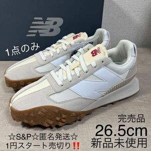 1円スタート売切り 新品未使用 ニューバランス スニーカー 26.5cm NEW BALANCE XC-72 ホワイト 白 スエード ナイロン 靴 完売品 996 574