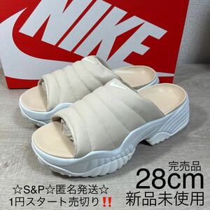 1 иен старт прямые продажи новый товар не использовался Nike регулировка сила сандалии 28cm бежевый белый обычная цена 13200 иен NIKE W ADJUST FORCE SANDAL