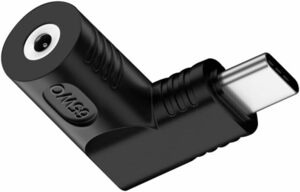 DCジャック 2.5x0.7mm 入力から USB-C Type-C 角度90度 電源プラグ 充電アダプター（ノートPC スマホ用 S74