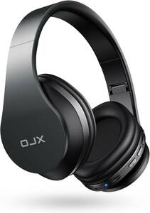 OJX 【Bluetooth5.3 ワイヤレスヘッドホン】ヘッドホン bluetooth ワイヤレス マイク付き ヘッドフォン 有線 無線 ブラック S6