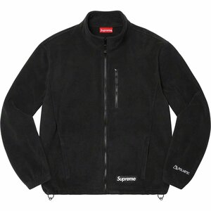 ☆ 22FW Supreme シュプリーム Polartec Zip Jacket ポーラテック フリース ジップ ジャケット box logo ボックスロゴ (ブラック黒L)RDN