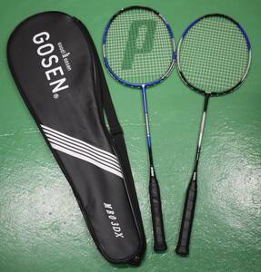  badminton racket 2 ps summarize ALL GOSEN Graphite 03DX +prince POWER 4000Ⅱ secondhand goods 
