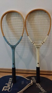 KAWASAKI Kawasaki Straght fight badminton racket storage with cover 2 pcs set retro 