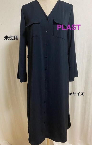 PLST ワンピース ネイビー 長袖