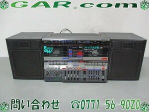 da45 Showa Retro SHARP/ sharp radio-cassette table component system double cassette GF-M5