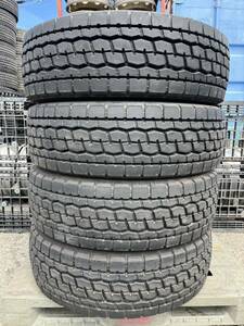 TBLT214 中古 265/60R22.5 143/140 TOYO M636 トーヨー 夏タイヤ MIX ミックス トラック 大型用 2019年製 バリ溝 イボ付き 4本セット