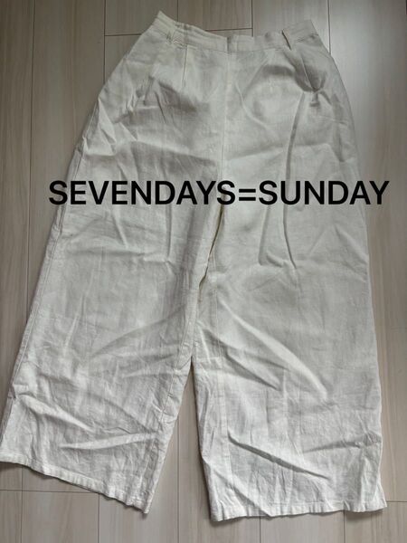 レディース ワイドパンツ SEVENDAYS=SUNDAY Lサイズ 春夏秋