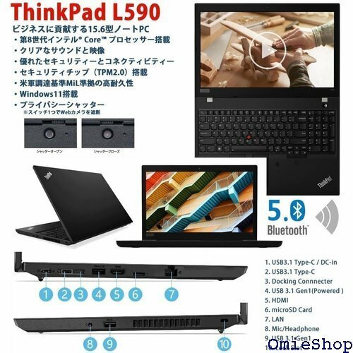 整備済み品 Win11搭載 Lenovo ThinkP uetooth/15.6インチ/Ｗeb SSD512GB 318