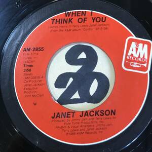 試聴 JANET JACKSON WHEN I THINK OF YOU 両面VG++ SOUNDS EX ベースラインはTighten Upオマージュ