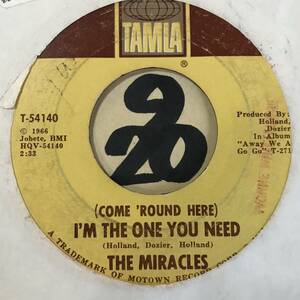 試聴 THE MIRACLES (COME ‘ROUND HERE) I’M THE ONE YOU NEED 両面VG++ SOUNDS EX 