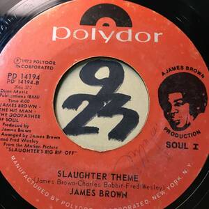 試聴 JAMES BROWN SLAUGHTER THEME 両面VG++ SOUNDS EX 1973 サントラ 