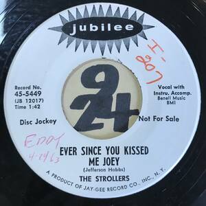 試聴 THE STROLLERS EVER SINCE YOU KISSED ME JOEY 両面NM HOT ROD 1963 