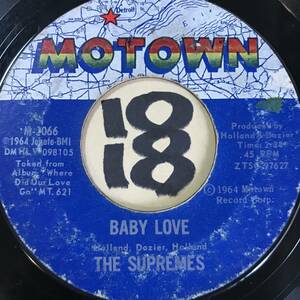 試聴 シャッフルでストンプ64年全米1位ソウル1位 THE SUPREMES BABY LOVE 両面VG++ SOUNDS EX