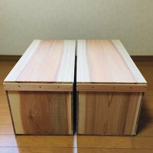 青森県　リンゴ箱　りんご箱　木箱 　２箱セット　 ふたつき　