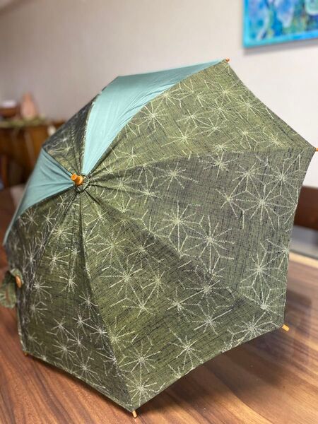 紬着物リメイク 日傘 ハンドメイド