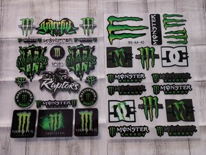 モンスターエナジーステッカー　約30枚セット（2シート分）　防水反射　車　バイク　MONSTER ENERGY　レーシングステッカー　ヘルメット