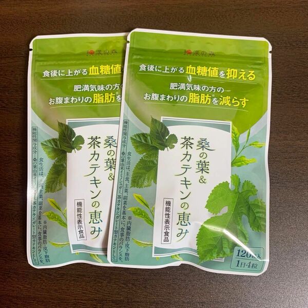 漢方セレクト 桑の葉&茶カテキンの恵み 120粒×2袋セット