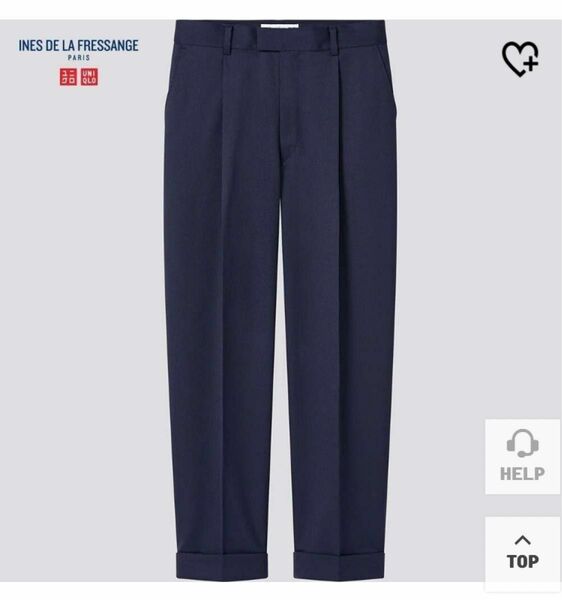 UNIQLO ウールブレンドタックテーパードパンツ INES