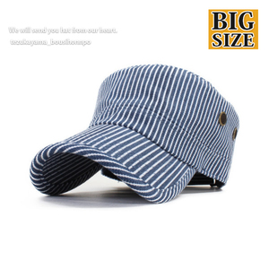 キャップ メンズ 大きいサイズ ビッグサイズ XL ワークキャップ メンズ レディース 帽子 マイクロキャンバス レール ネイビーストライプ