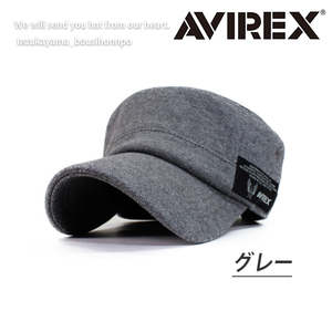 AVIREX アヴィレックス アビレックス キャップ メンズ レディース 帽子 ワークキャップ SWEAT グレー 人気 トレンド 秋冬 贈り物 プ