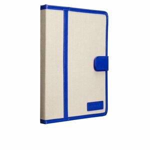 即決・送料込)【キャンバスケース】Case-Mate iPad 4/3/2 対応 Trimmed Canvas Slim Stand Case Marine Blue/White