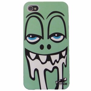 即決・送料込)【ユニークなスリム ハードケース】YETTIDE iPhone 4S / 4 Funny Face - Drool Man Green YET-HC-19