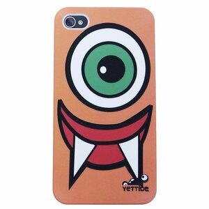 即決・送料込)【ユニークなスリム ハードケース】YETTIDE iPhone 4S / 4 Funny Face - Eyeball Monster Orange YET-HC-17
