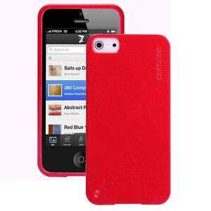 即決・送料込)【キラキラのラメ入りソフトケース】CAPDASE iPhone SE(第一世代,2016)/5s/5 Soft Jacket 2 XPOSE Sparko Red
