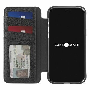 即決・送料込)【本革二つ折手帳型ケース】Case-Mate iPhone 12 Pro Max Wallet Folio Black