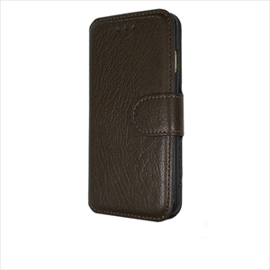 即決・送料込)【エンボス表面加工手帳型ケース】GauGau iPhone6s/6 EMBOSS LEATHER STYLE BI-FOLD CASE DARK BROWN