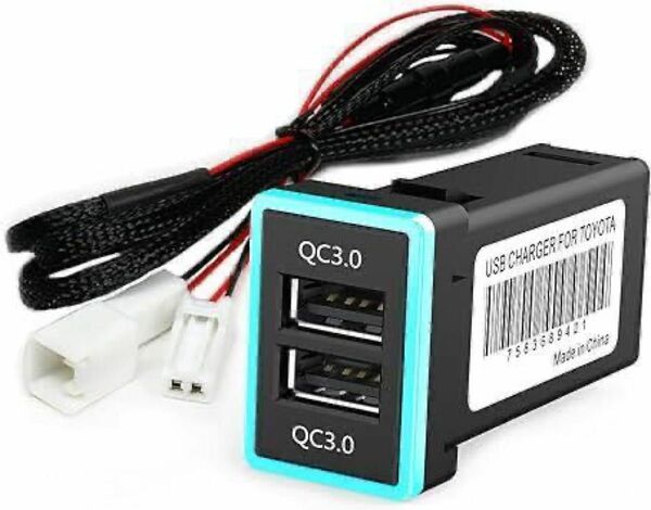 QC3.0トヨタ車系 カーチャージャー USB電源イッチホー専用 カプラー A