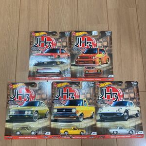 Hot Wheels CAR CULTURE JAPAN HISTORICS 5台セット SKYLINE SUNNY HONDACITY MAZDA SILVIA コスモ スカイライン ホンダシティ シルビア