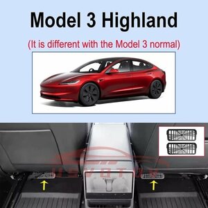 Model 3 Highland用　保護シートカバー,センターコンソール,後部座席コンセント,テスラモデル3用アクセサリー,ハイランド,2024 2023 2022