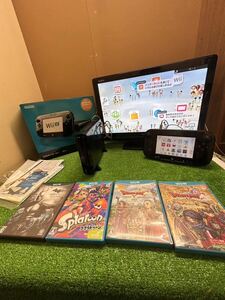 Wii U プレミアムセット 本体 ゲームパッド 32GB ブラック ウィーユー PREMIUM SET 元箱付き　バットマン　スプラトゥーン　ドラクエ　