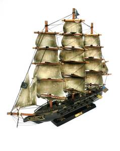 1000円スタート 帆船模型 U.S.S Constitution 1814 サイズ約H565mmxW105mmxD640mm 組立済み 木製 直接引取り可 5 HH8020