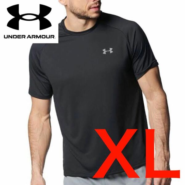 新品 正規品 UNDER ARMOUR アンダーアーマートレーニング Tシャツ UAテック2.0 ブラック メンズ XL ウエイトトレーニング 筋トレ 8829
