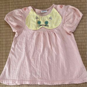 プチジャム　トップス　猫　しっぽ　100 半袖Tシャツ 女の子 キッズ