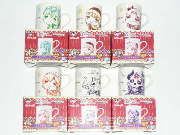 一番くじ Fate/Grand Order E賞 ミニマグカップ 全6種 (サンタオルタ/マーリン/ギルガメッシュ/アルテラ/イシュタル/山の翁) 未使用 FGO