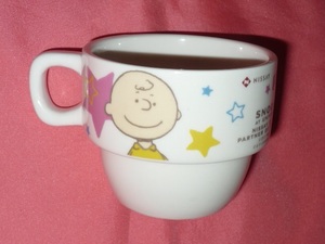 Чрезвычайно редко! 2011 Nippon Life Snoopy Marmance Pottery Mug (не для продажи) ③