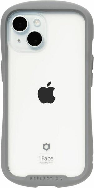 2303324☆ iFace Reflection iPhone 15 ケース クリア 強化ガラス (グレー)【アイフェイス アイフォン15 用 iphone15 用 カバー 韓国