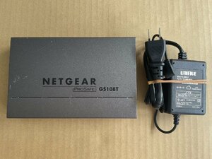 ジャンク現状品 初期化済み NETGEAR GS108T PoE受電 スイッチングハブ GS108T v2★AB1064