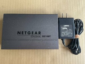 ジャンク現状品 初期化済み NETGEAR GS108T PoE受電 スイッチングハブ GS108T v2★AB1066