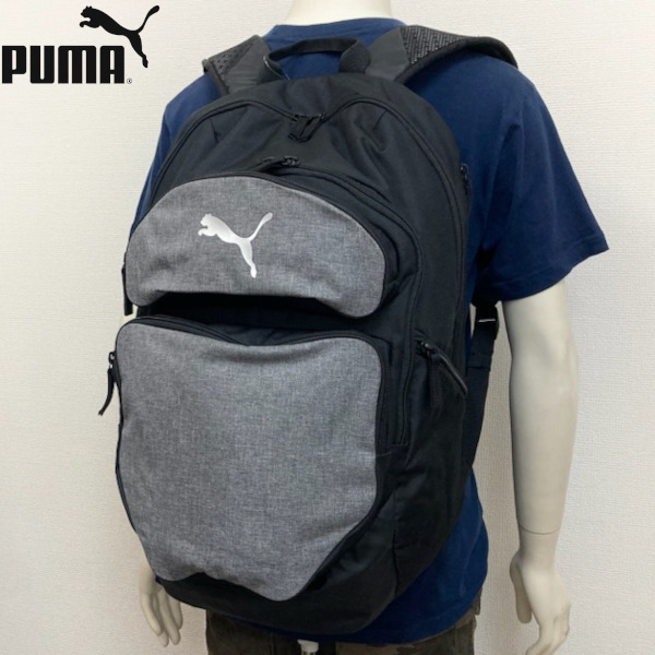 即決新品 プーマ リュック 大容量 35L ブラック×グレー スポーツ リュックサック puma 送料無料